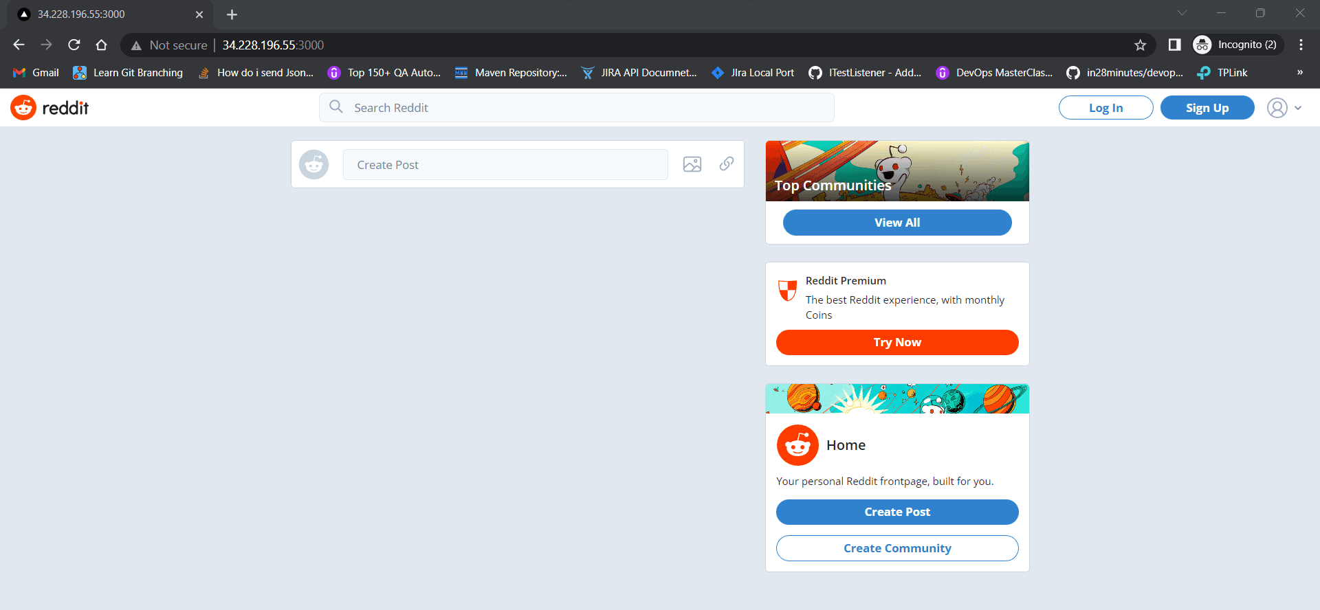 Reddit Clone Deployment with Kubernetes